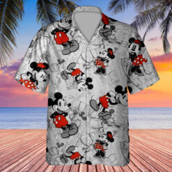 Summer Tropical Minnie And Mickey Pattern 3D Hawaiian Shirt For Men Women - Dream Art Europa