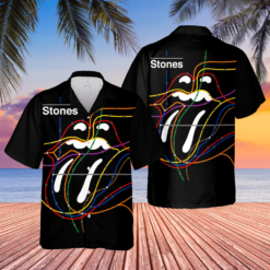 The Rolling Stones Awesome Tongue Lines Shape Hawaiian Shirt - Dream Art Europa