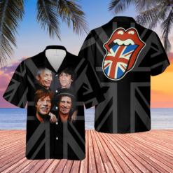 The Rolling Stones In United Kingdoms Flag Hawaiian Shirt