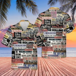 The Rolling Stones Pattern Hawaiian Shirt Rock n Roll Lovers - Dream Art Europa