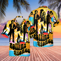 The Rolling Stones Poster 70s Rock n Roll Hawaiian Shirt - Dream Art Europa