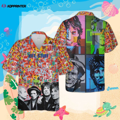 The Rolling Stones The Rock n Roll Legend Colorful Pattern Hawaiian Shirt