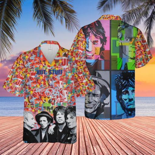 The Rolling Stones The Rock n Roll Legend Colorful Pattern Hawaiian Shirt