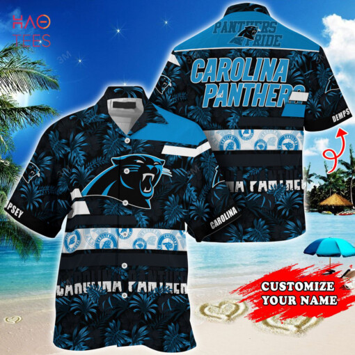 Custom Carolina Panthers NFL-Super Hawaiian Shirt Summer Button Shirt Summer Aloha Shirt For Men Women