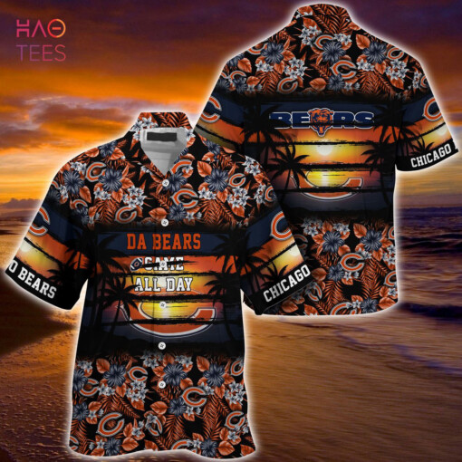 Chicago Bears NFLHawaiian Shirt Floral Pattern Sports EnthusiaStar Trek Summer Aloha Shirt For Men Women