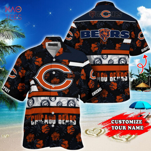 Custom Name Chicago Bears NFL-Super Hawaiian Shirt Summer Aloha Shirt For Men Women