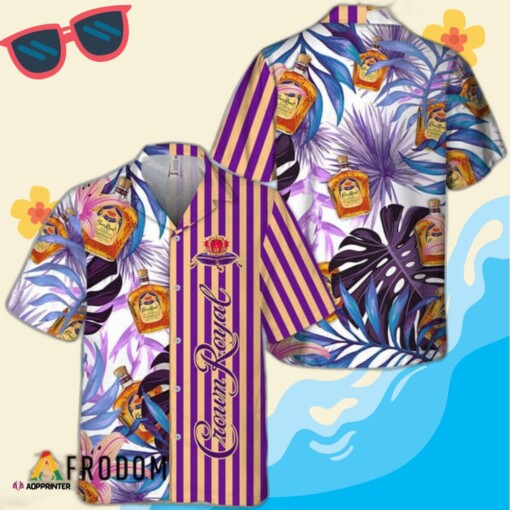 Tropical Plant Leaf Crown Royal Hawaiian Shirt