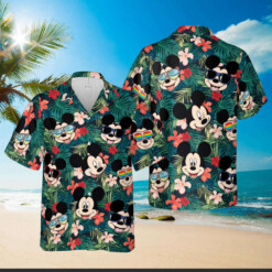 Tropical Summer Mickey Mouse Hawaiian Shirt - Dream Art Europa