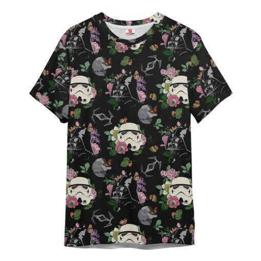 Star wars Pattern Flower Galaxy Gift For Fans T-Shirt