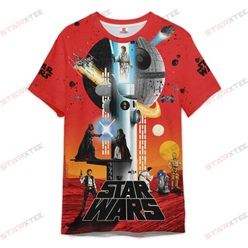Star Wars Red Black Gift For Fans T-Shirt