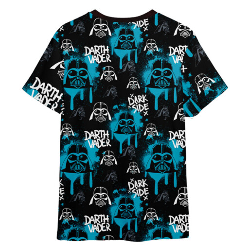 Star Wars Darth Vader Pattern Blue Gift For Fans T-Shirt