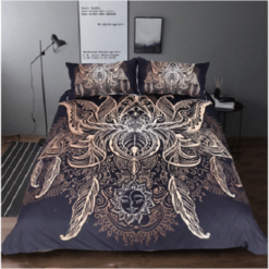 Lotus Bohemian Bedding Set With Print