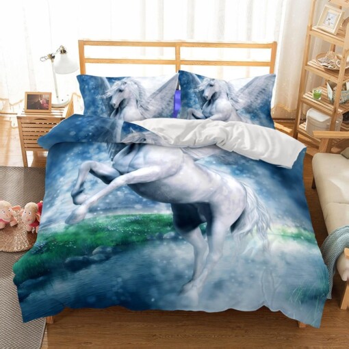 3D Bedding Animal Unicorn Printed 6 Bedding Sets Duvet Cover Set