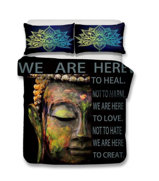 2018-2019  Print Bedding Buddha Theme Bedding Sets Buddhist Culture