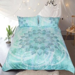 Green Floral Mandala Bedding Set