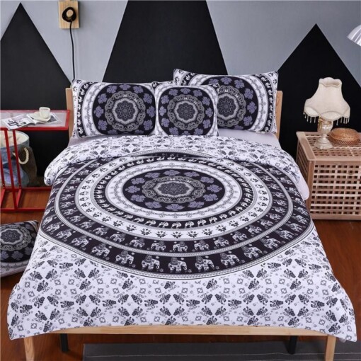 Elephant Mandala Bedroom Duvet Cover Bedding Sets