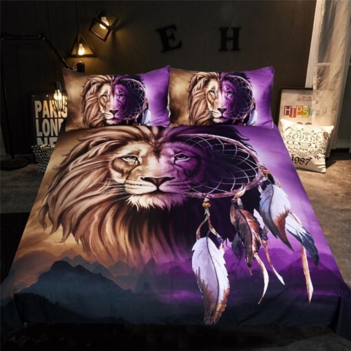 Lion Infused Dreamcatcher Bedding Set