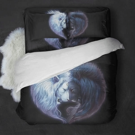 Lion Couple Bedding Set