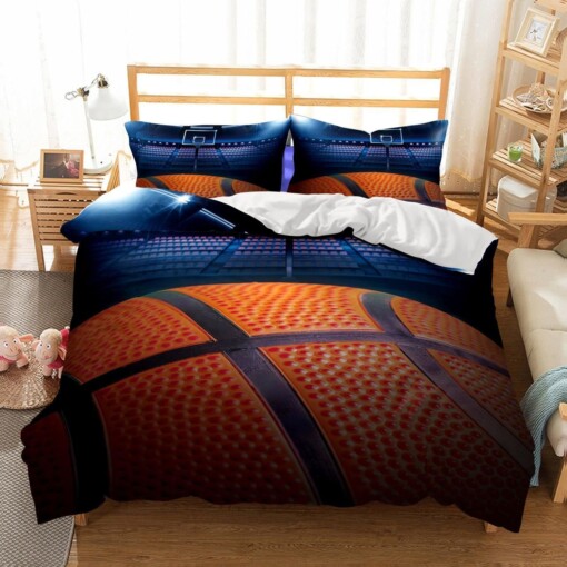 Bedding 3D Basketball Realistic Printed Bedding Sets Duvet Cover Set