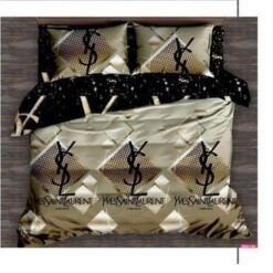 Ysl 02 Bedding Sets Duvet Cover Bedroom Luxury Brand Bedding