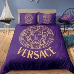 Versace Purple 12 Bedding Sets Duvet Cover Sheet Cover Pillow Cases Luxury Bedroom Sets