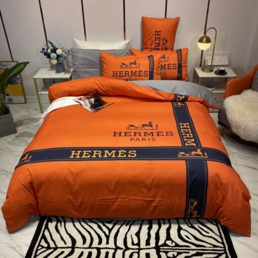 Hermes Paris Luxury Brand Type 21 Bedding Sets Duvet Cover Bedroom Sets