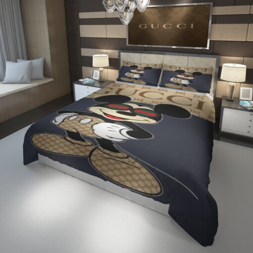 Mickey Mouse Gucci Inspired 3d Customized Bedding Sets Duvet Cover