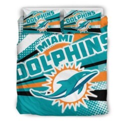 Colorful Shine Amazing Miami Dolphins 3D Customized Bedding Sets