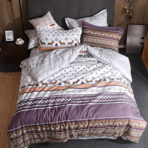 Christmas Elk Luxury Bedding Set