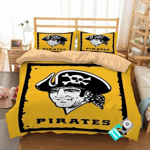 Mlb Pittsburgh Pirates 2 Logo 3d Personalized Sets Duvet Cover Bedroom Set Bedset Bedlinen