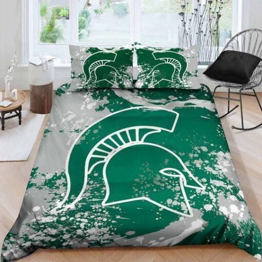 Michigan State Spartans B190947 Bedding Set Twinfull Queen King 1 Duvet Cover 2