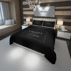 Prada Logo Custom Bedding Set Duvet Cover