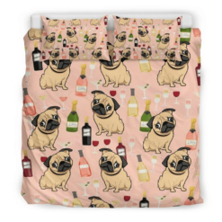 Pug Drink Bedding Set