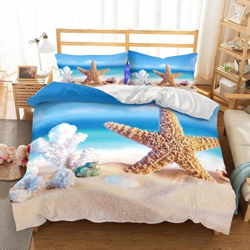 Bedding-3D Natural Scenery Starfish Printed  Bedding Sets Duvet Cover Set