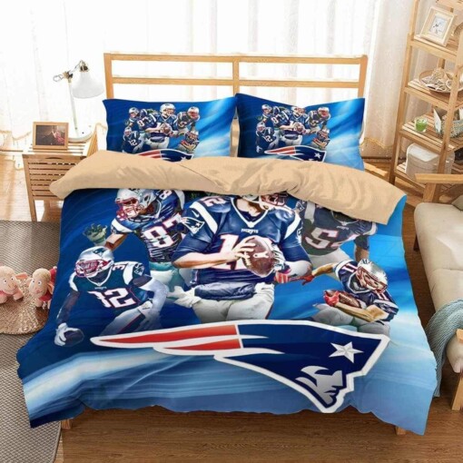 3d Customize New England Patriots Bedding Set Duvet Coverset