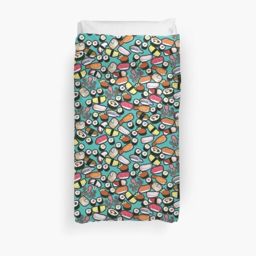 Aqua Sushi Bedroom Duvet Cover Bedding Sets