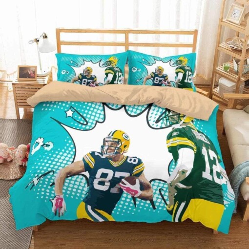 3d Customize Green Bay Packers Bedding Set Duvet Cover Set