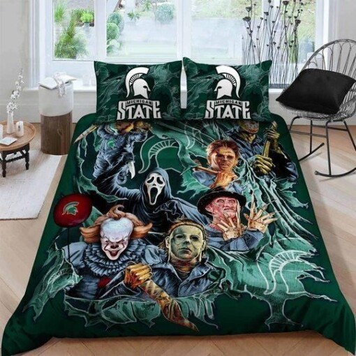 Michigan State Spartans B130960 Bedding Set Sleepyhalloween And Christmas Sale