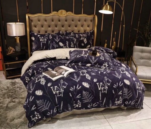 Lv Type 77 Bedding Sets Duvet Cover Lv Sets Luxury Brand Bedding