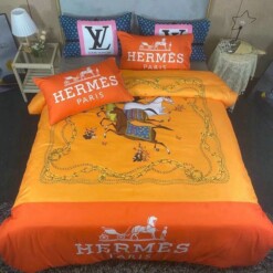 Hermes Paris Luxury Brand Type 79 Bedding Sets Duvet Cover Bedroom Sets