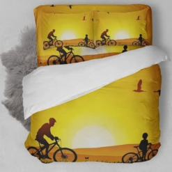 Biking Sunset Bedding Set