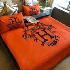 Hermes Paris Luxury Brand Type 08 Bedding Sets Duvet Cover Bedroom Sets
