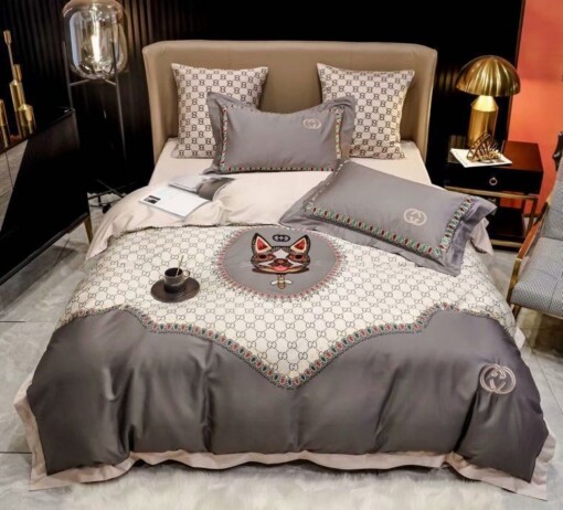 Luxury Gc Gucci Type 55 Bedding Sets Duvet Cover Luxury Brand Bedroom Sets