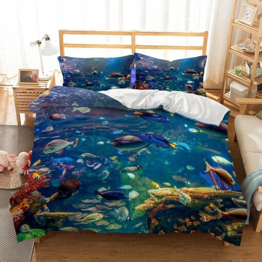 Bedding 3D Natural Scenery Underwater World Printed Bedding Sets Duvet Cover