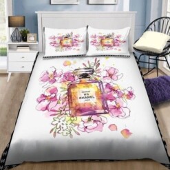 Coco Chanel Luxury 02 Bedding Sets Duvet Cover Luxury Brand Bedding Customized
