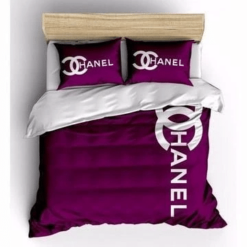 Chanel Purple 25 Bedding Sets Duvet Cover Sheet Cover Pillow Cases Luxury Bedroom Sets