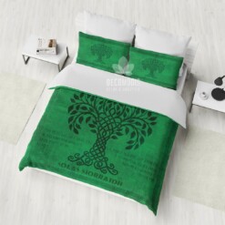 Tree Of Life Bedding, Celtic Duvet Cover Set, Medieval Bedding Set, Celtic Totem Bedding