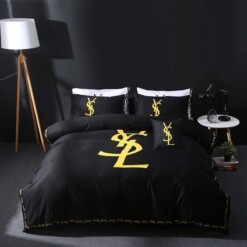 Ysl Yves Saint Laurent Luxury Brand Type 05 Bedding Sets Duvet Cover Bedroom Sets