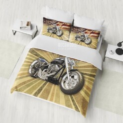 Motorcycle Bedding, Harley Style Duvet Cover Set