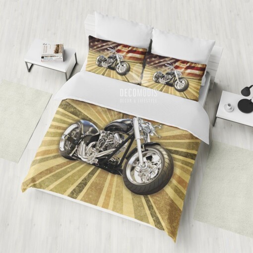 Motorcycle Bedding, Harley Style Duvet Cover Set